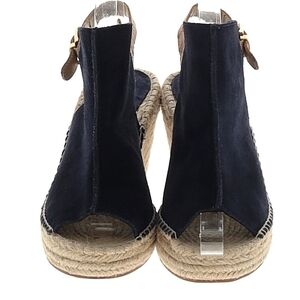 Seychelles Navy Suede Espadrille Wedge Sandals